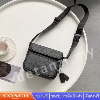 COACH C9870 ผู้ชาย  กระเป๋าสะพายข้าง กระเป๋ากล้อง เวลาว่าง แนวโน้ม