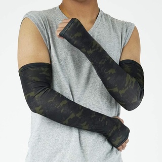 Direct from Japan [GUNZE] Arm Cover Cool Magic Cool Cool, cool, contact cool, camouflage pattern with finger holes, 2-pack, mens black, free, anti-UV, sunscreen