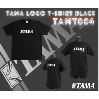 เสื้อ T-shirt Black TAMA Logo รุ่น TAMT004 ของแท้ลิขสิทธิ์ (สีดำ)