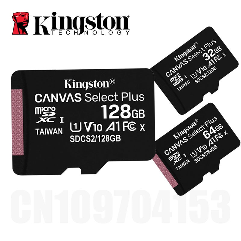 Kingston Memory Card 128GB 32GB Micro SD TF 64GB 256GB MicroSD SDCS2 100MB/S Reading Speed Class 10 Flash Card SD