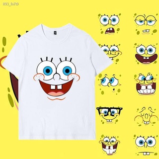 ทางเลือกที่ดีที่สุดของคุณ☂✠รักอพาร์ตเมนต์ 5 สไตล์เดียวกัน Zhang Weicheng Zhuge Dali SpongeBob เสื้อยืดคู่รักแขนสั้นแบรนด