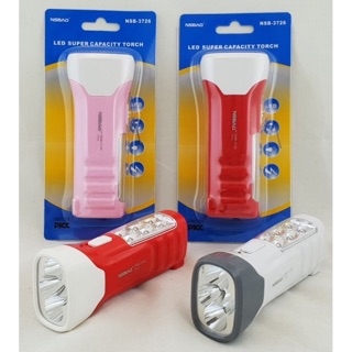 ไฟฉาย LED หลอดไฟ 4+6 ดวง ขนาด 5X12.7 ซม. บรรจุไฟ 350 mAh