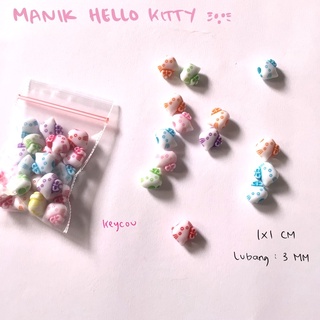 ลูกปัด Hello Kitty สีสันสดใส รู 3 มม.