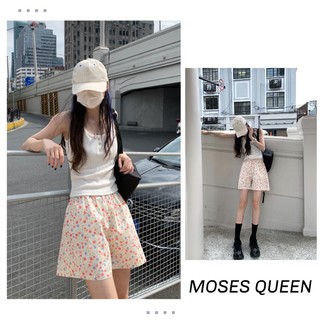 Moses Queenกางเกงขาสั้นผ้าฝ้ายลายดอกไม้เกาหลี#21310
