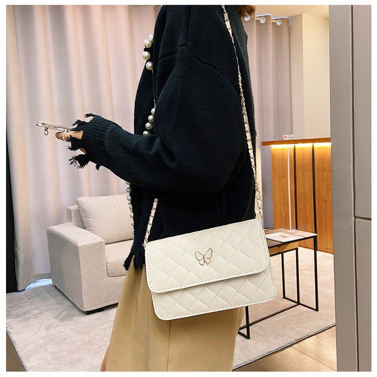 กระเป๋าสะพายข้าง ผู้หญิงแฟชั่น สายสะพายโซ่สีทอง- รุ่น1001 - รูปที่ 3