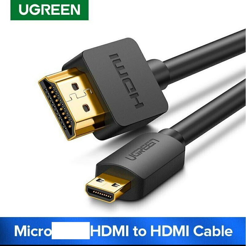 UGREEN Micro HDMI to HDMI Cable with Gold Plated Support 3D