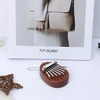 8 คีย์ kalimba มินินิ้วหัวแม่มือเปียโนอะคูสติกเปียโนนิ้วเครื่องดนตรี Sapele ไม้