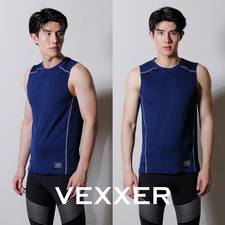 Vexxer Running Tanktop X01 - สีกรม เสื้อกีฬา แขนกุด  เสื้อวิ่งออกกำลังกาย