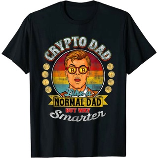 พร้อมส่ง เสื้อยืดแขนสั้น ผ้าฝ้าย 100% พิมพ์ลาย Bitcoin Dogecoin Crypto Dad Just Like A Normal Dad หลากสี แฟชั่นฤดูร้อน ส