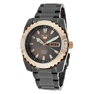 Seiko 5 Spor Automatic นาฬิกาข้อมือผู้ชาย สายสแตนเลส รุ่น SRP172 - สีดำ