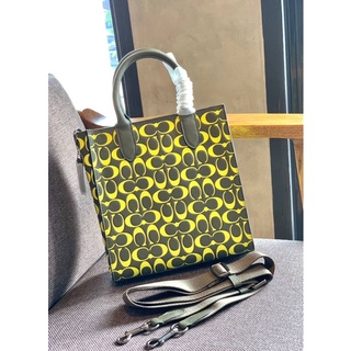 COACH COLORFUL GOTHAM TOTE SIGNATURE ((CA814))