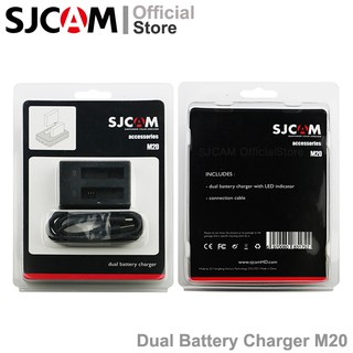 SJCAM DUAL-SLOT CHARGER FOR Action Camera M20 แท่นชาร์จ กล้องแอคชั่น กล้องติดหมวก กล้องถ่ายวีดีโอ เซลฟี่