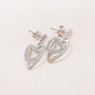 ต่างหูเพชร Heart ♡Lida Jewelry ของขวัญ