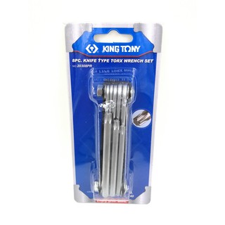 KINGTONY ประแจท็อกซ์ Torx แบบตลับ 8ตัวชุด T9-T40 20308PR