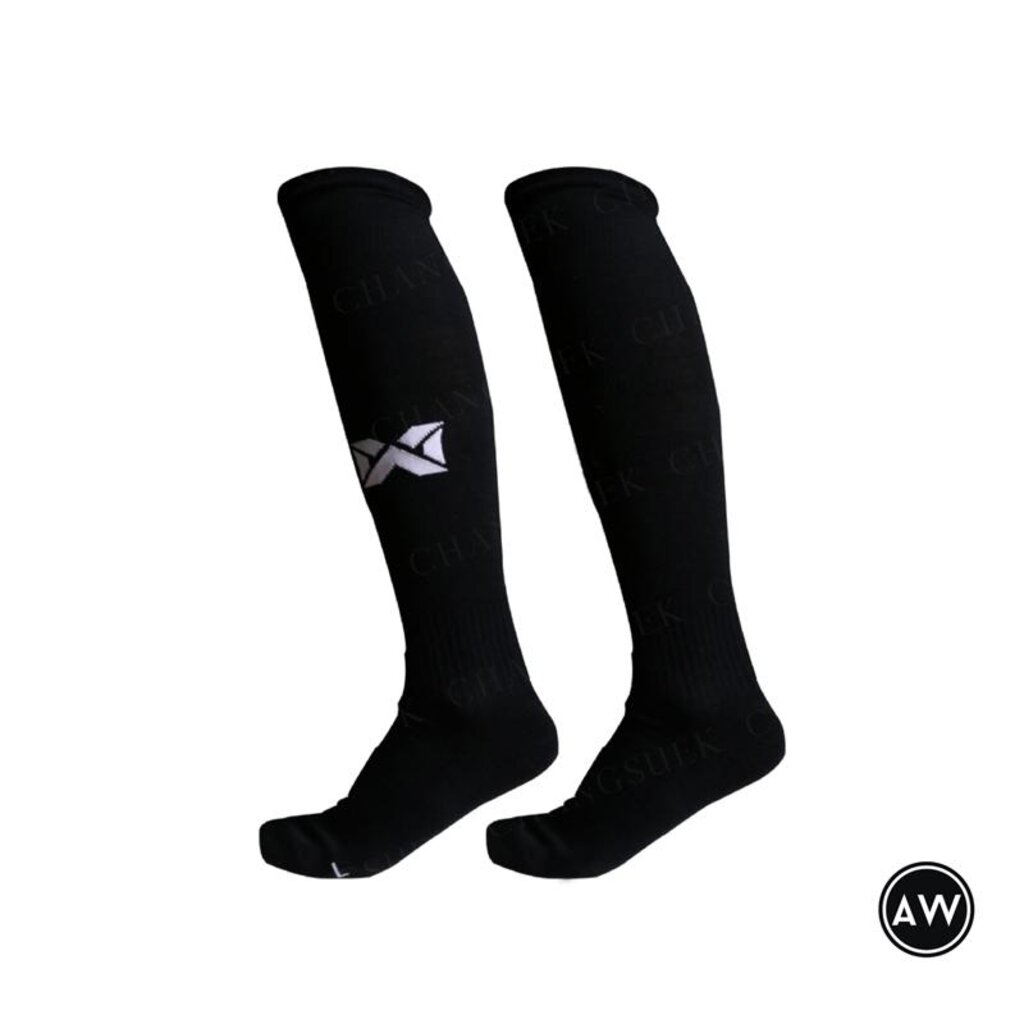WARRIX ถุงเท้าฟุตบอลเด็ก สีดำ ( สำหรับเด็กเล็ก 6-10 ขวบ ) Free Size WC-1519K-AW