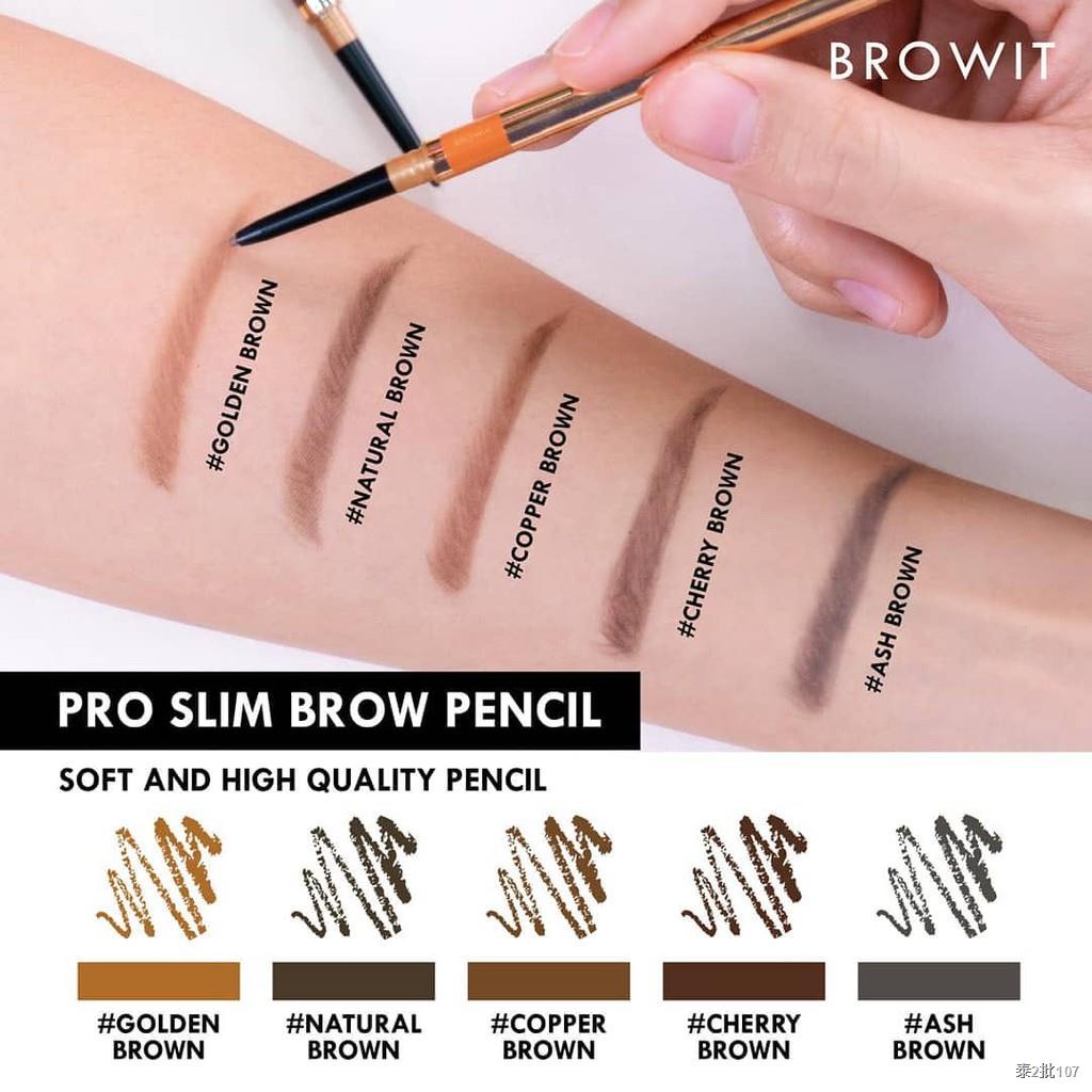 ดินสอเขียนคิ้วน้องฉัตร Browit  Pro Slim Brow Pencil By Nongchat  ที่เขียนคิ้ว
