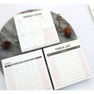 กระดาษโน๊ต planner สี ชุด 50 แผ่น