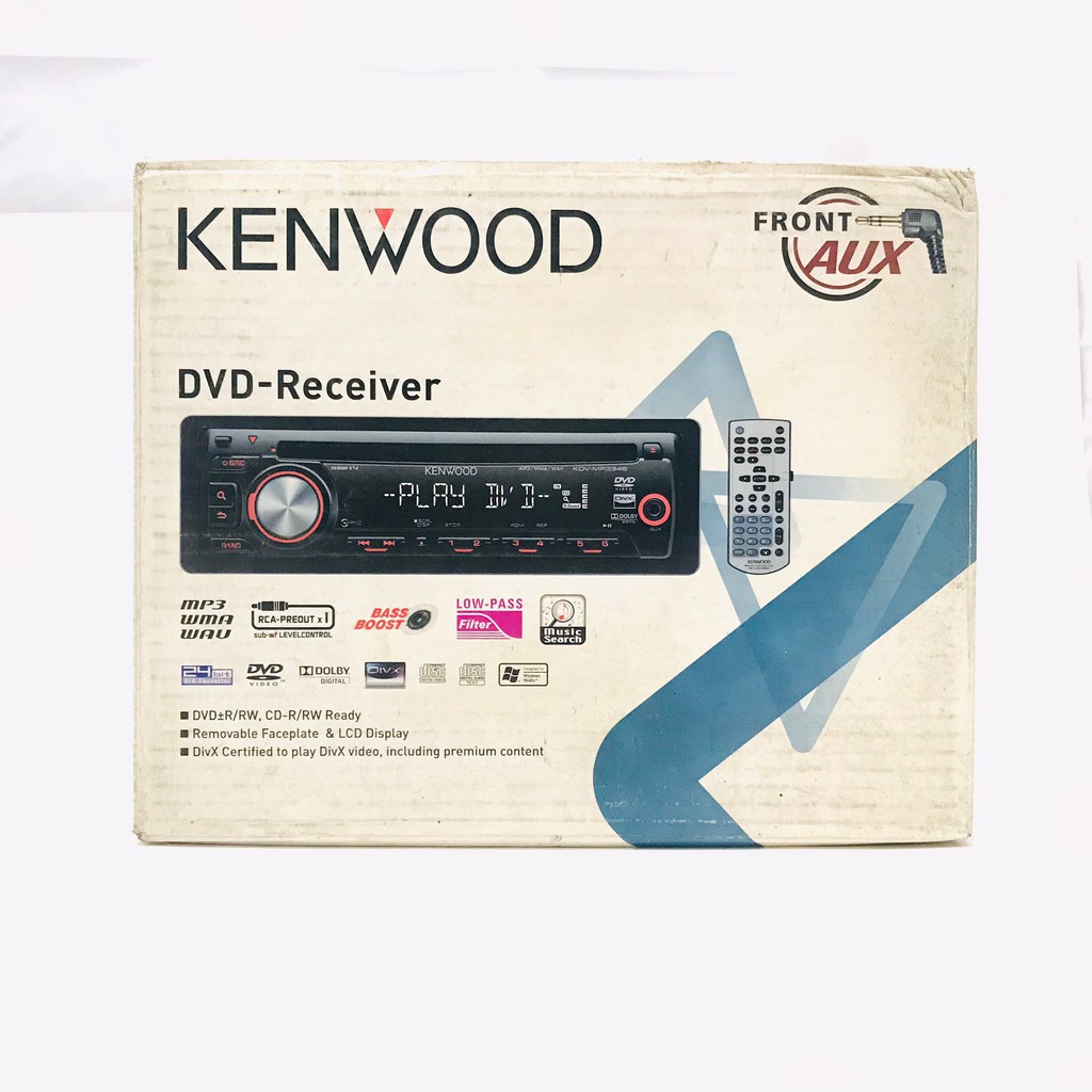 เครื่องเสียงติดรถยนต์ดีวีดี DVD MP3 KENWOOD KDV-MP3346 วิทยุติดรถยนต์เล่นแผ่นได้ แบรนชั้นนำจากญี่ปุ่น เครื่องเสียงติดรถ