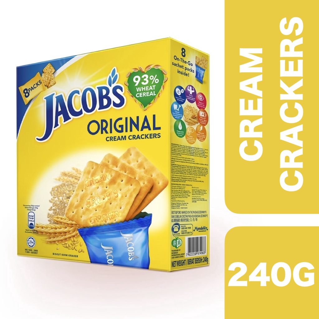 Jacob Original Cream Cracker 240g ++ เจคอบ ออริจินอล ครีม แครกเกอร์ 240 กรัม