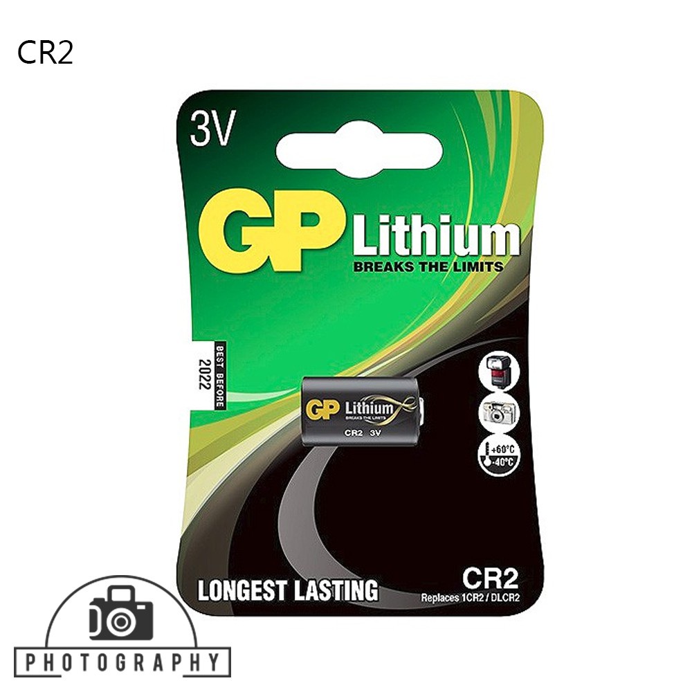 พร้อมส่ง！！ ถ่านลิเธียม GP CR2 Lithium (CR2/1CR2/DLCR2) ใช้กล้อง polaroid instax mini 25,70 กล้องฟิล์มบางรุ่น