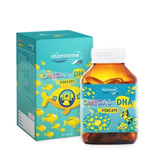 Mamarine Omega3-DHA Fishcaps Softgel 60 Softgels มามารีน โอเมก้า3-ดีเอชเอ ฟิชแคปส์ ซอฟต์เจล 60 แคปซูล