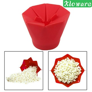 [KLOWARE] Microwaveable Popcorn Maker Bowl Microwave Safe Popcorn Bucket Red