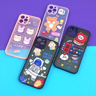 เคส i12Pro พร้อมส่ง!! เคสขอบสีหลังขุ่น เคสกันเลนส์กล้อง เคสกันกล้อง เคสพิมพ์ข้าง เคสการ์ตูน ขอบสีด้ายข้างพิมพ์ลาย