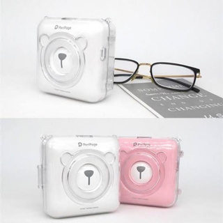 [ใส่โค้ด YYSH415 ลด 15%] เคส อุปกรณ์เสริม เครื่องปริ้นพกพา Peripage Silicone กันกระแทก กันรอย ซิลิโคน สีขาว ชมพู