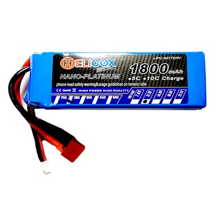 แบตเตอรี่ลิโพ Helicox 1800mah 11.1v 3เซล 30C ปลั้กดีน dean