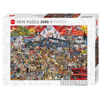 จิ๊กซอว์ 2000 pcs PUZZLE HEYE - BRITISH MUSIC HISTORY (Mishmash) + Poster