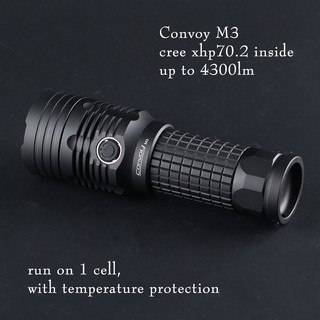 ไฟฉาย  convoy M3  cree xhp70.2,  4300lm   สีดำ