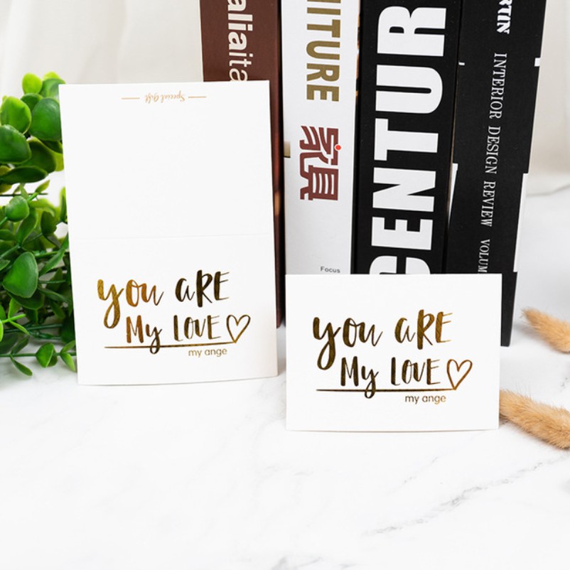 การ์ดอวยพรวันเกิด ลาย Thank You สีบรอนซ์ จํานวน 5 ชิ้น - รูปที่ 5