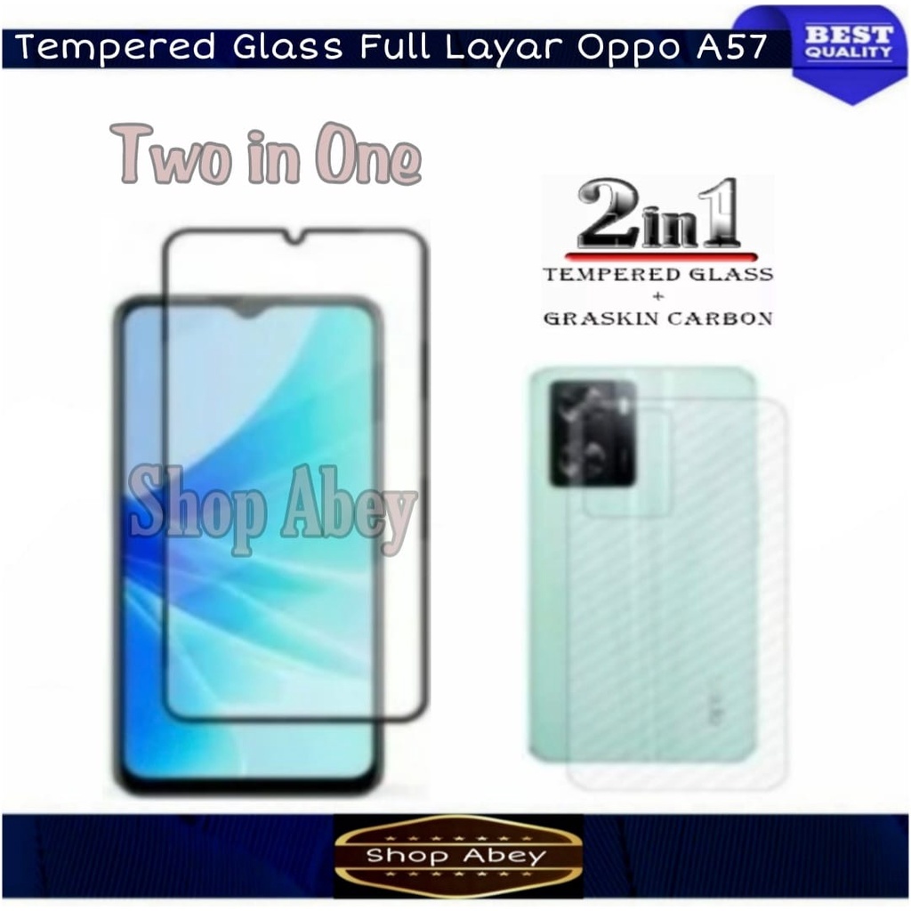 Layar กระจกนิรภัยหน้าจอ OPPO A57 (4G) ฟรี Graskin Carbon OPPO A57 (4G) ป้องกันรอยขีดข่วนด้านหลัง HP 