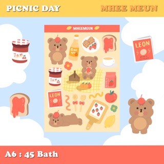 สติ๊กเกอร์ไดคัท Picnic day collection🍯