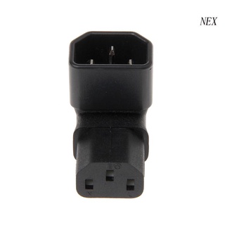 Nex IEC 320 C14 Male To C13 Female 3-Pin UP Angled AC อะแดปเตอร์แปลงปลั๊กไฟ