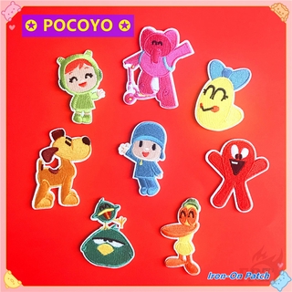 ♚ Pocoyo - แผ่นแพทช์เหล็ก ลายการ์ตูน สําหรับโชว์ทีวี ♚ แผ่นแพทช์รีดติดเสื้อ DIY 1 ชิ้น