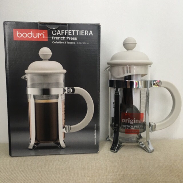 Bodum เครื่องชงกาแฟ French Press รุ่น CAFFETTIERA 12 ออนซ์ ทำจากแก้วบอโรซิ ลิเกต พลาสติก และสแตนเลส