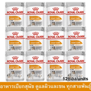 Royal Canin Coat Care Loaf Pouch [85g x12] รอยัล คานิน อาหารเปียกสุนัข บำรุงผิวและขน