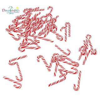 100Pcs Red and White Handmade Christmas Candy Cane Home Decor Cane