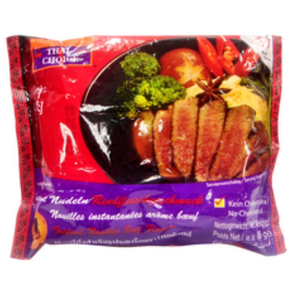 THAI-CHOICE บะหมี่กึ่งสำเร็จรูป รสเนื้อ Instant Bag Noodles Beef Flavour 85g