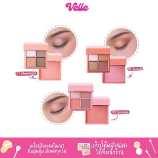 [📦 ส่งด่วน - ราคาถูก  อายแชโดว์ บลัชออน Cute Press Eye &amp; Cheek Mini Palette