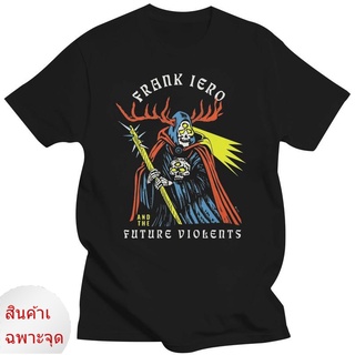 ใหม่ เสื้อยืดคอกลม ผ้าฝ้าย 100% พิมพ์ลาย Frank Iero สีดํา สําหรับนักกีตาร์S-3XL