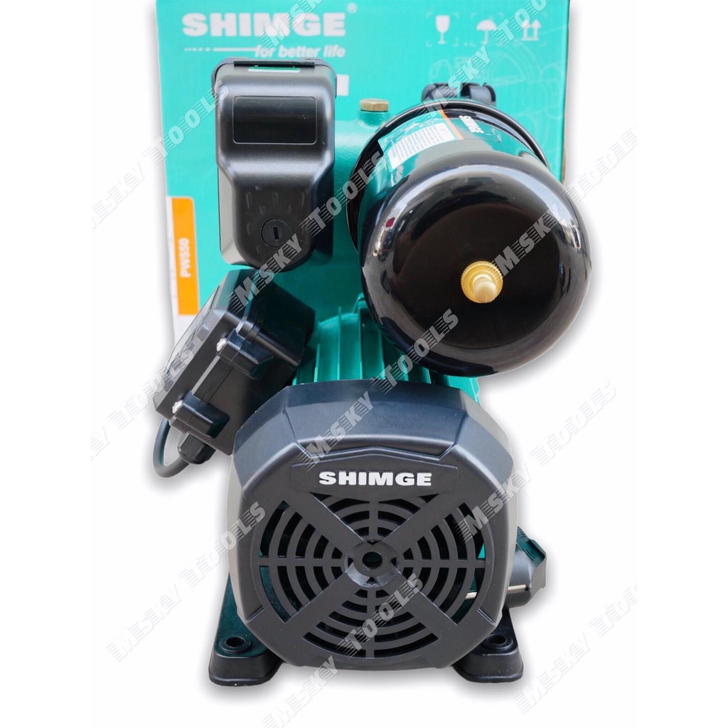 ปั๊มน้ำอัตโนมัติ shimge รุ่น pw550  กำลังมอเตอร์สุดแรง 550 วัตต์ 0.75 แรง