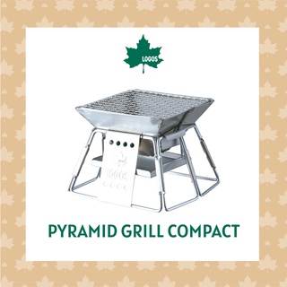 LOGOS เตาแคมป์ปิ้ง เตาปิ้งย่างพกพาได้ Pyramid grill compact