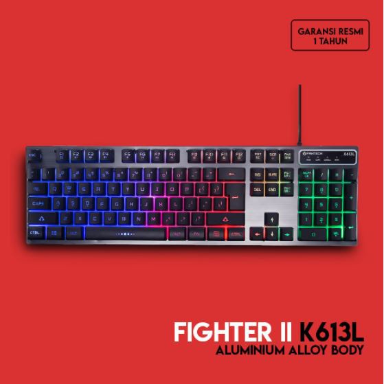 คีย์บอร์ดเกมเมมเบรน Fantech K613L FIGHTER II RGB