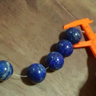 ขายลูกปัดหินธรรมชาติ Super Natural Afganis Lapis lazuli 20mm 5ea. (NO Dyed)