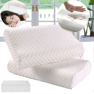 2PCS หมอนและหมอนข้าง หมอนยางพารา หมอนยางพาราสำหรับเด็ก(Natural Memory Foam Pillow)