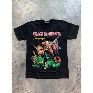 IR061 เสื้อยืดเรืองแสงวงร็อค IRON MAIDEN ไอรอน เมเดน เสื้อวง เสื้อยืดไอรอนเมเดน เสื้อวินเทจ