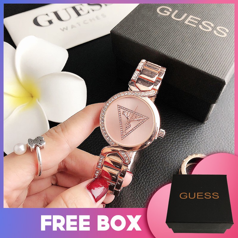 Guess Lady Watch Women Caual Quartz Watch Wanita Jam Tangan