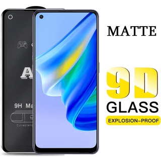 Matte ฟิล์มกระจกเต็มจอ แบบด้าน AG ของรุ่น ป้องกันหน้าจอ OPPO A78 A17K A96 A77 A77s A76 A95 A94 A74 A57 A54 A93 A73 A53 A92 A72 A52 A91 A31 A17 A15 A15s A12 A5 A9 2020 A5s A3s 5G 4G 2023